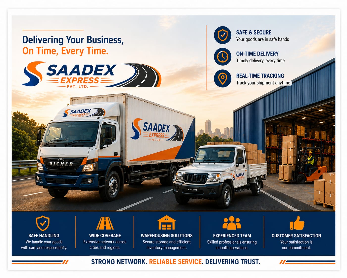 Saadex Express Logistics India – truck loading at warehouse